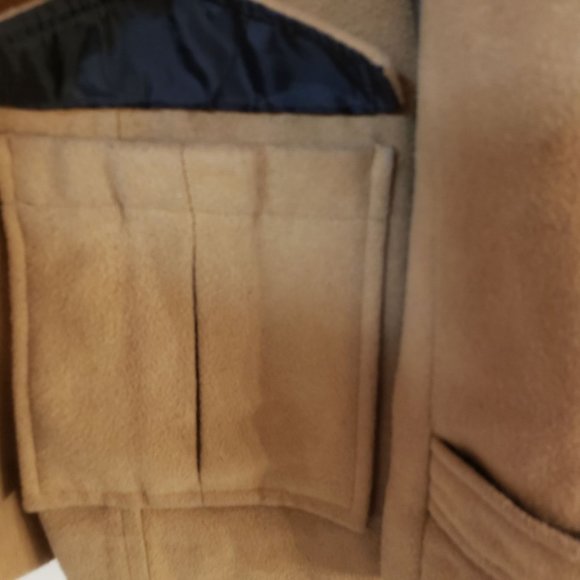 Altr'd State wool Coat size Medium double breast neutral tan zip button combo - Picture 8 of 12